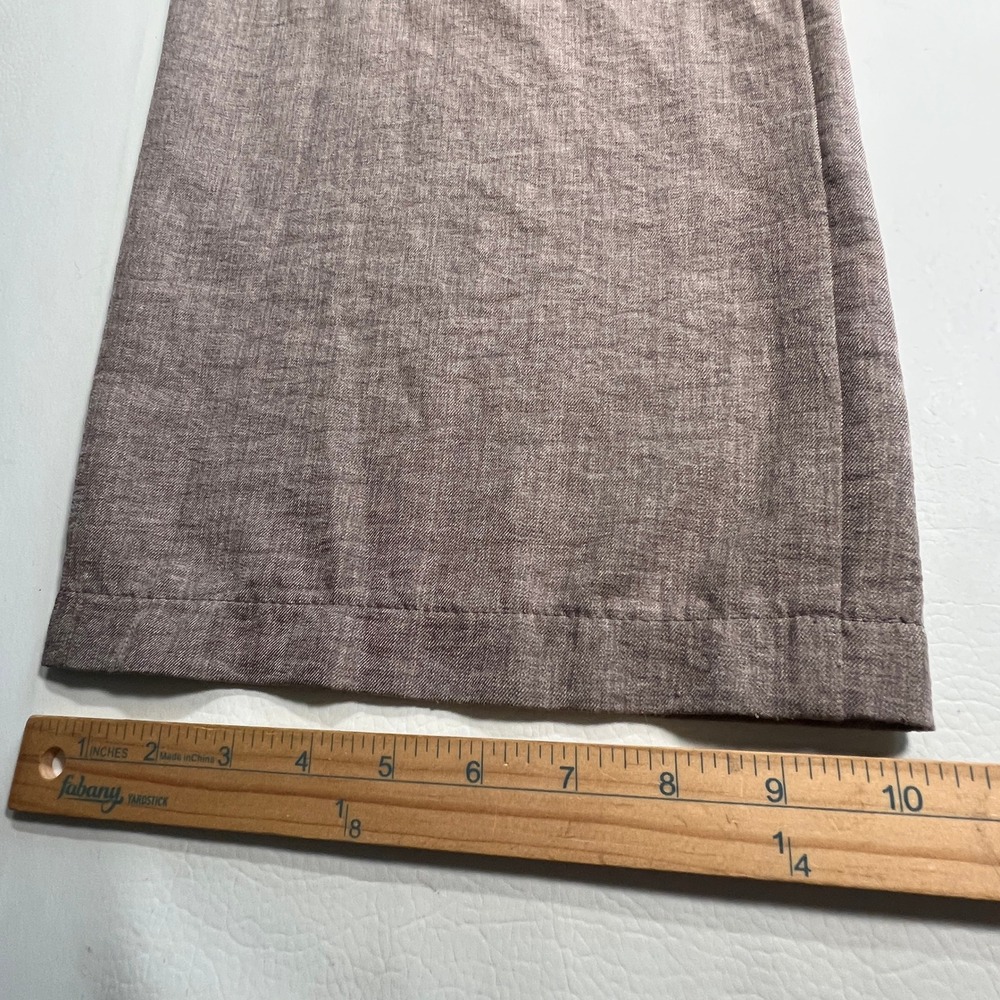 Wide Leg Lightweight Pants Women XL Brown Pleated High Rise Trousers Flowy Cool - Picture 10 of 11